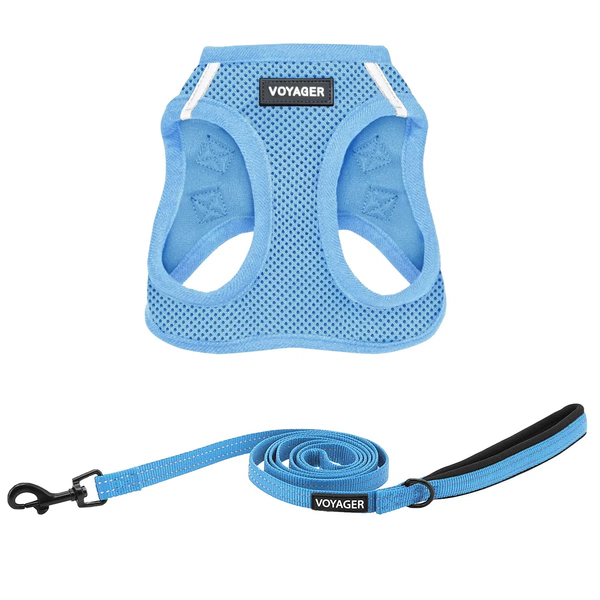 Best Pet Supplies Voyager Step-in Air Allwetter-Mesh-Geschirr und reflektierende Hundeleine, Kombination mit Neopren-Griff, für kleine, mittelgroße und große Hunderassen, Größe XXXS