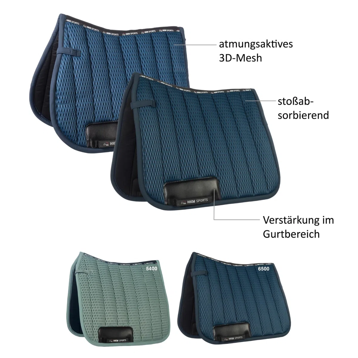 HKM Sportive Schabracke, Mint, Dressur
