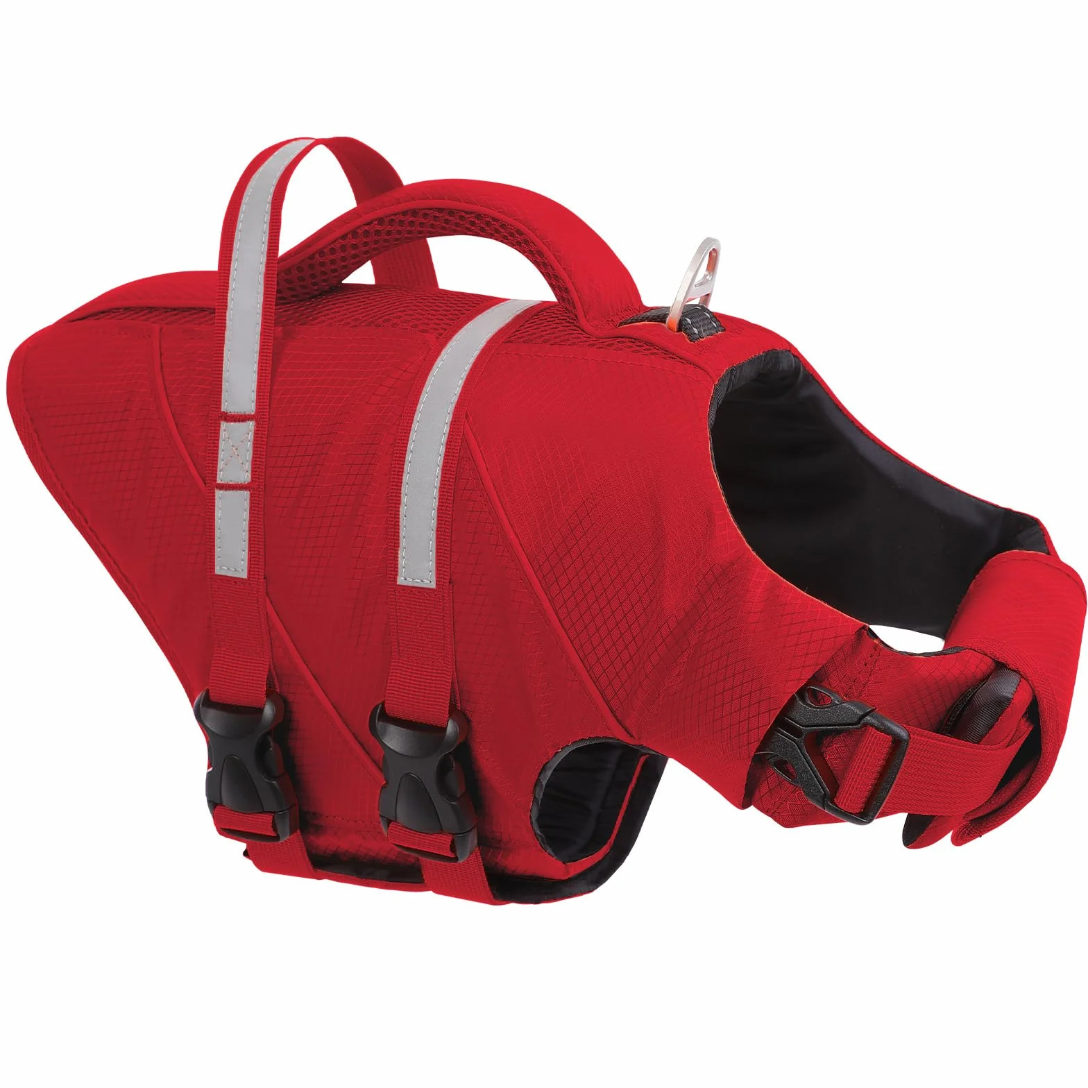 KONVINIT Hund Schwimmweste für Mittelgroße Hunde, Rettungsweste Auffällige Signalfarben, mit Robuster Metallring für Leine & Robustem Rettungsgriff, Schnell Anzulegen,Dog Life Jacket