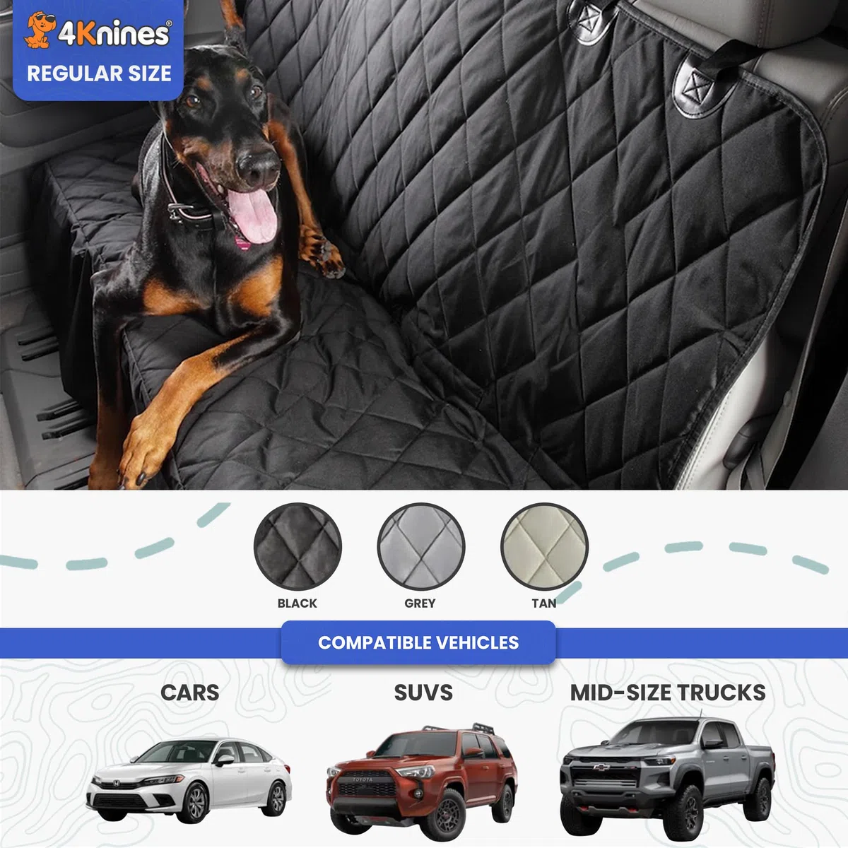 4Knines Hunde-Autositzabdeckung