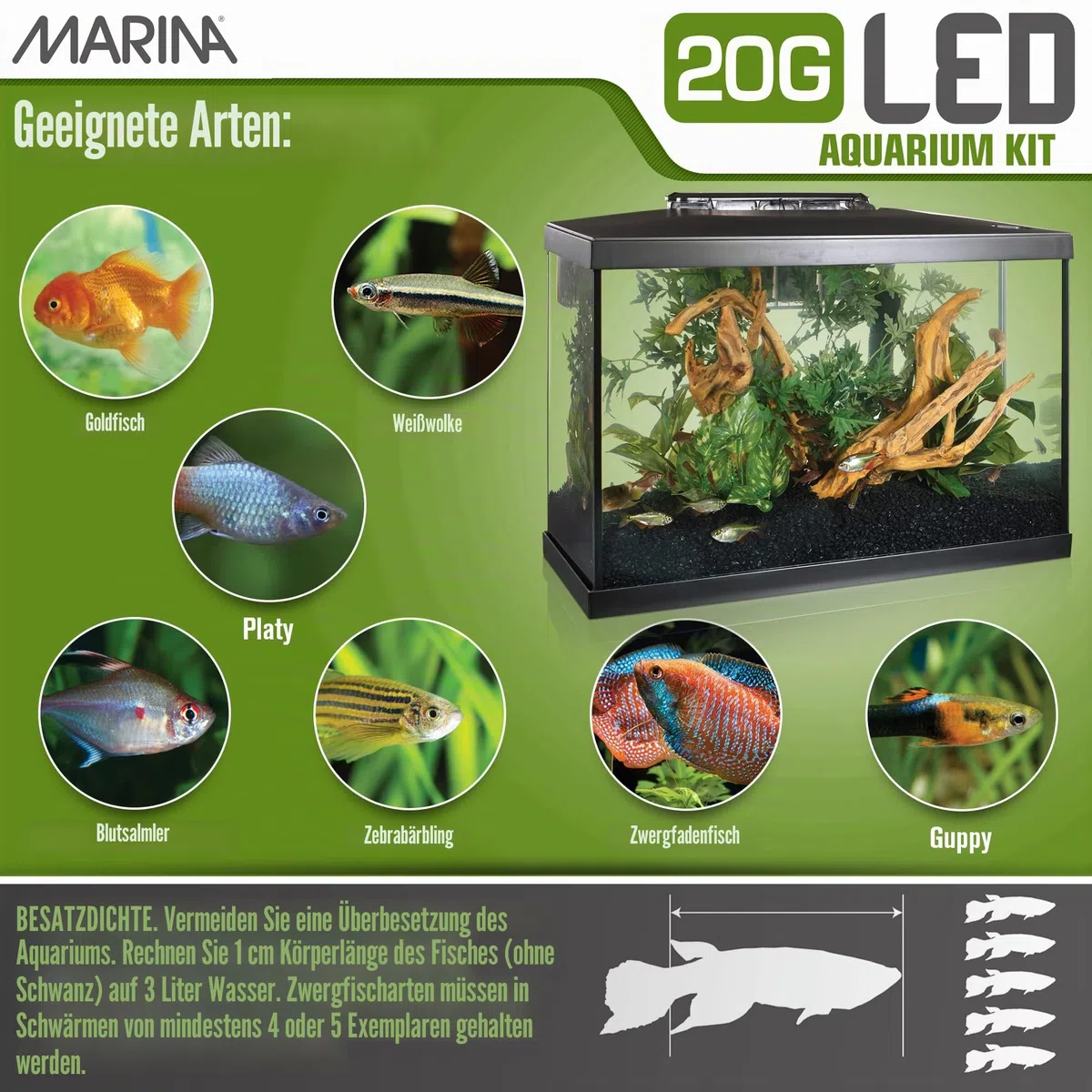 Marina LED-Aquarium-Set