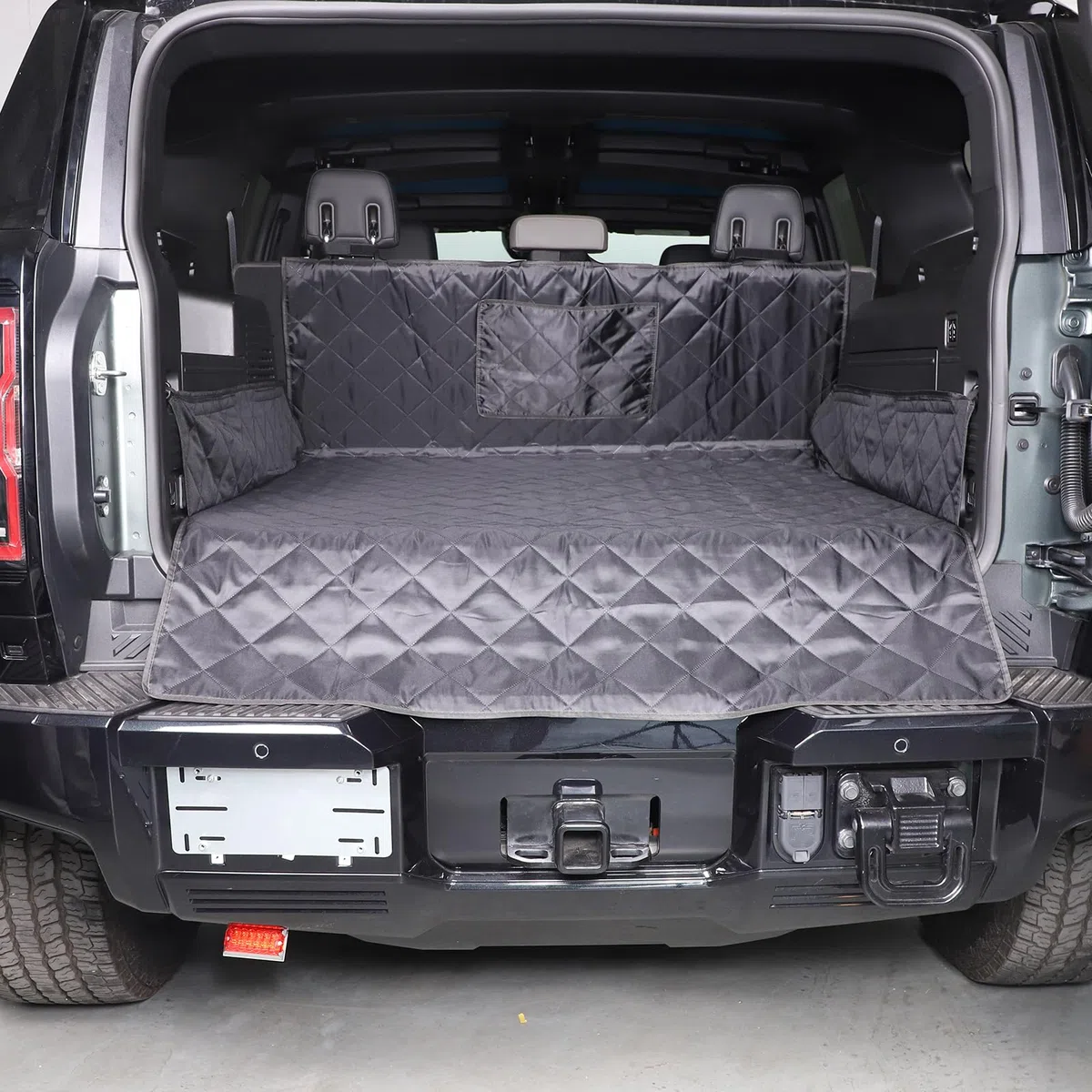 Kofferraumschutz Hund Kompatibel mit GMC Hummer EV (2024+) Haustier Auto Schutzmatte Kofferraumschutz Hund Kombi | 1 Stück Set | Wasserdicht, Schmutzabweisend & Abriebfest für Hunde