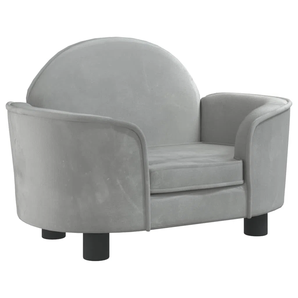 puraday Hundebett Hellgrau 66x40x45 cm Samt Hundesofa katzensofa Katzenbett Dog Bed Cat Bed Bequeme Haustierbett Hundebett Samt Im Wohnzimmer Oder Schlafzimmer Platziert Stilvolles Design