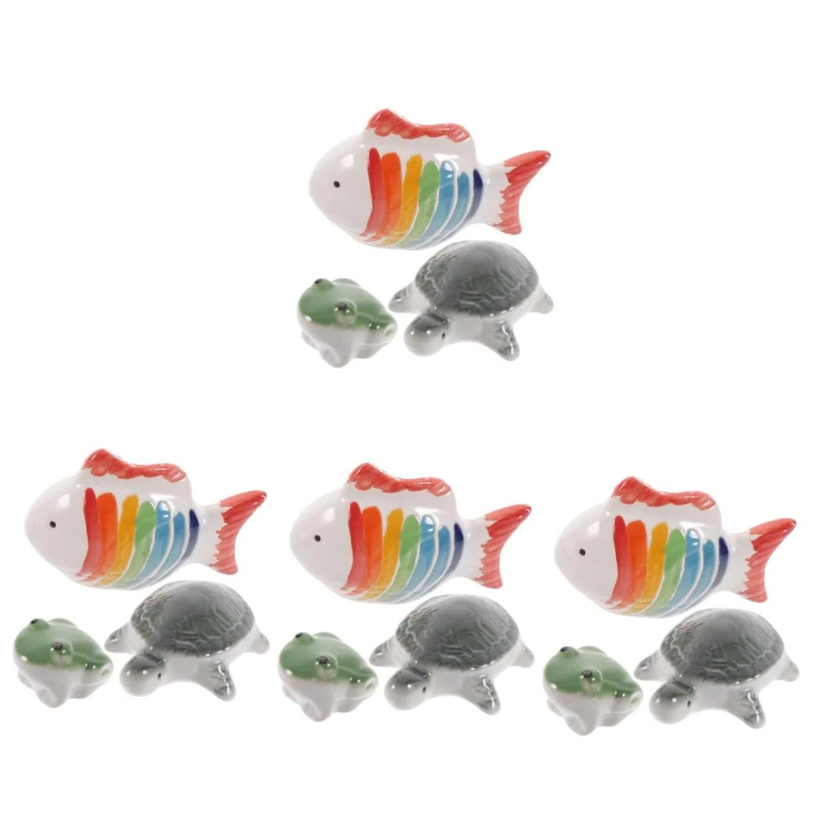 ibasenice 4 Sätze Keramische Tierdekoration Mini Aquarium Bunt Ornament Schwimmende Dekorationen Für Aquarien Fischtankhandwerk Schwimmende Aquariendekoration Keramik 3 Stücke * 4