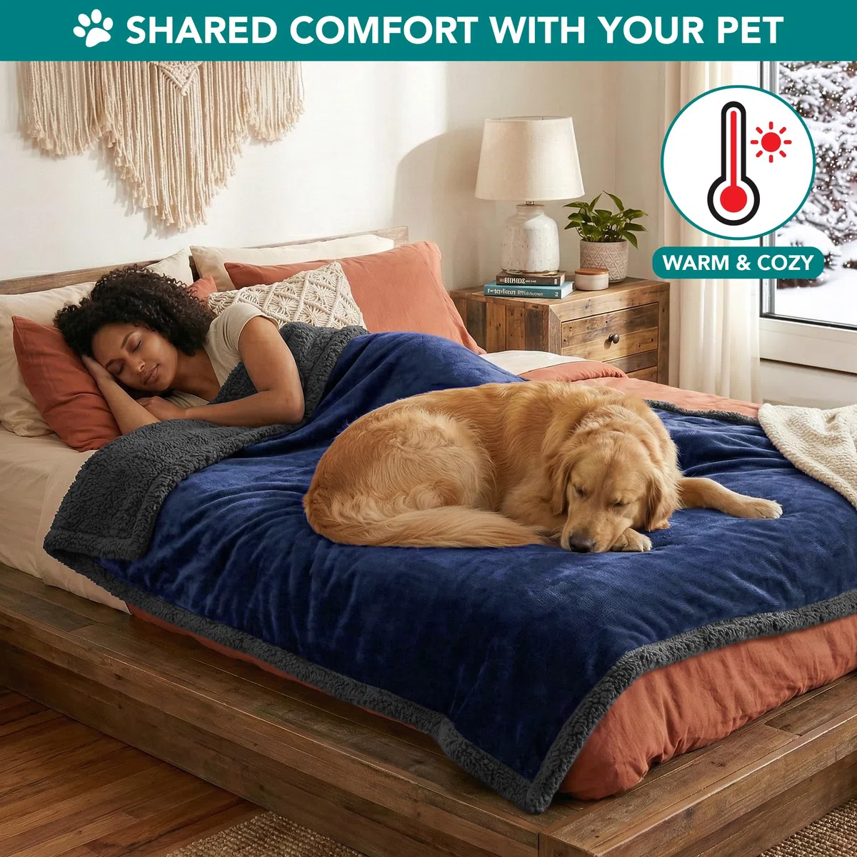 PetAmi Hundedecke für Welpen, Haustierdecke, für kleine Hunde, Katzen, Kätzchen, Fleece, Sherpa-Überwurf, Hundedecke, Couch, Bett, weicher Plüsch, flauschig, leicht, Mini 29 x 40 cm, marinegrau