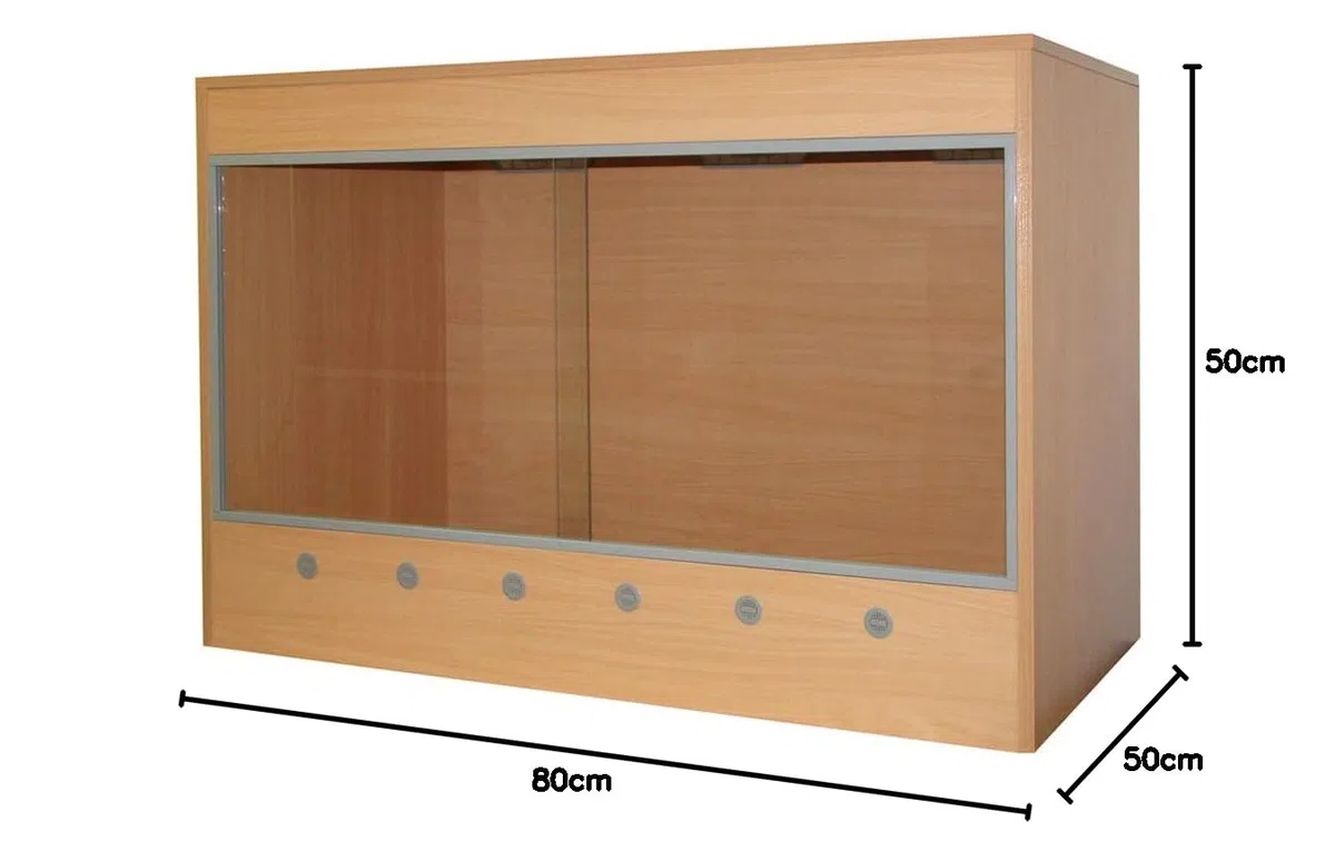 Lucky Reptile Furni-Tarrium, Farbe:Buche, Größe:80cm x 50cm x 50cm
