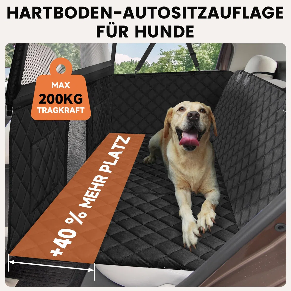 Snagle Paw Hundedecke Auto Rückbank,79cm Hohe Hundedecken für Rücksitze mit Sichtfenster-Mesh,Wasserdicht & rutschfeste Hartschalen-Unterseite Tragkraft 200 kg,Universelle Hundedecke für SUV und LKW
