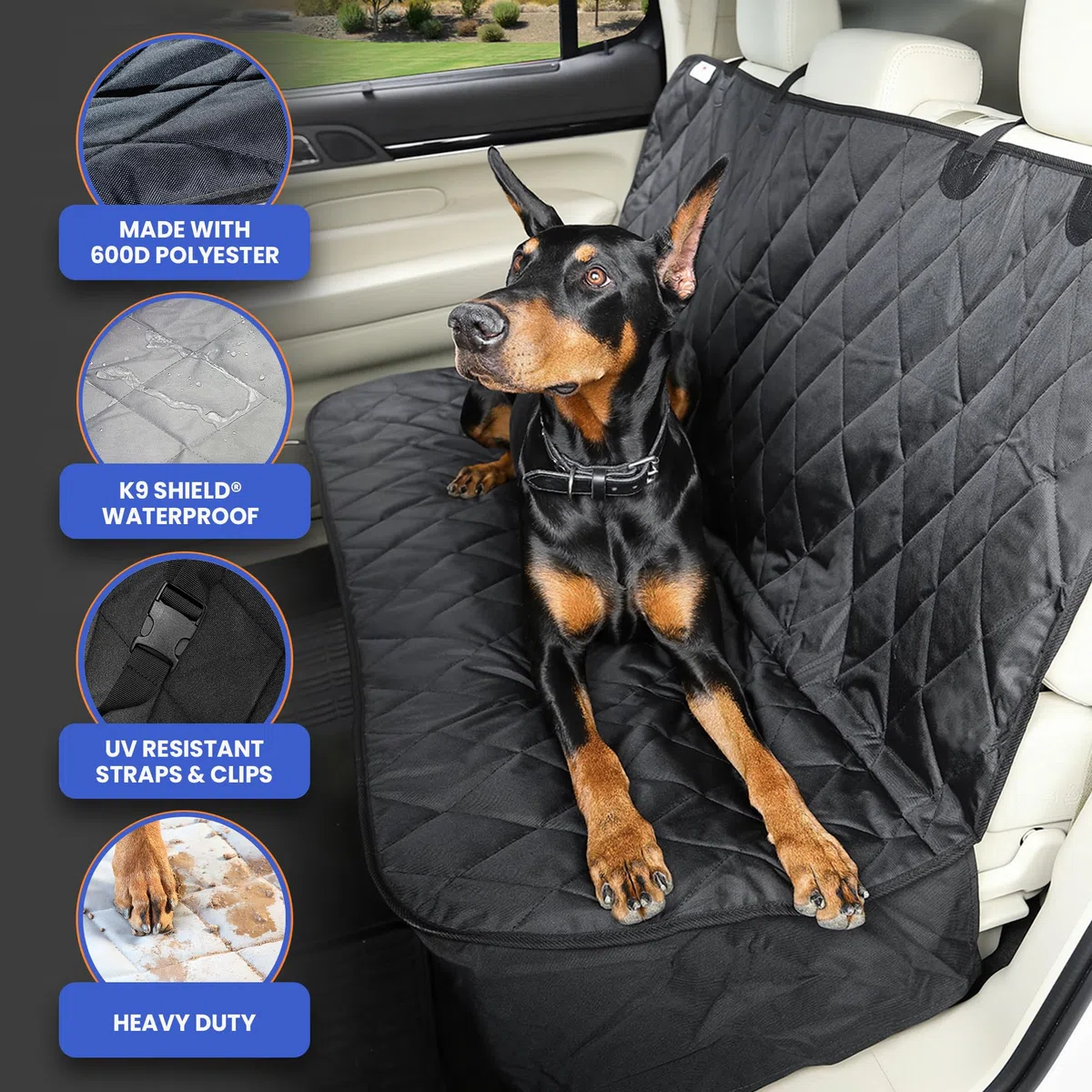 4Knines Hunde-Autositzabdeckung