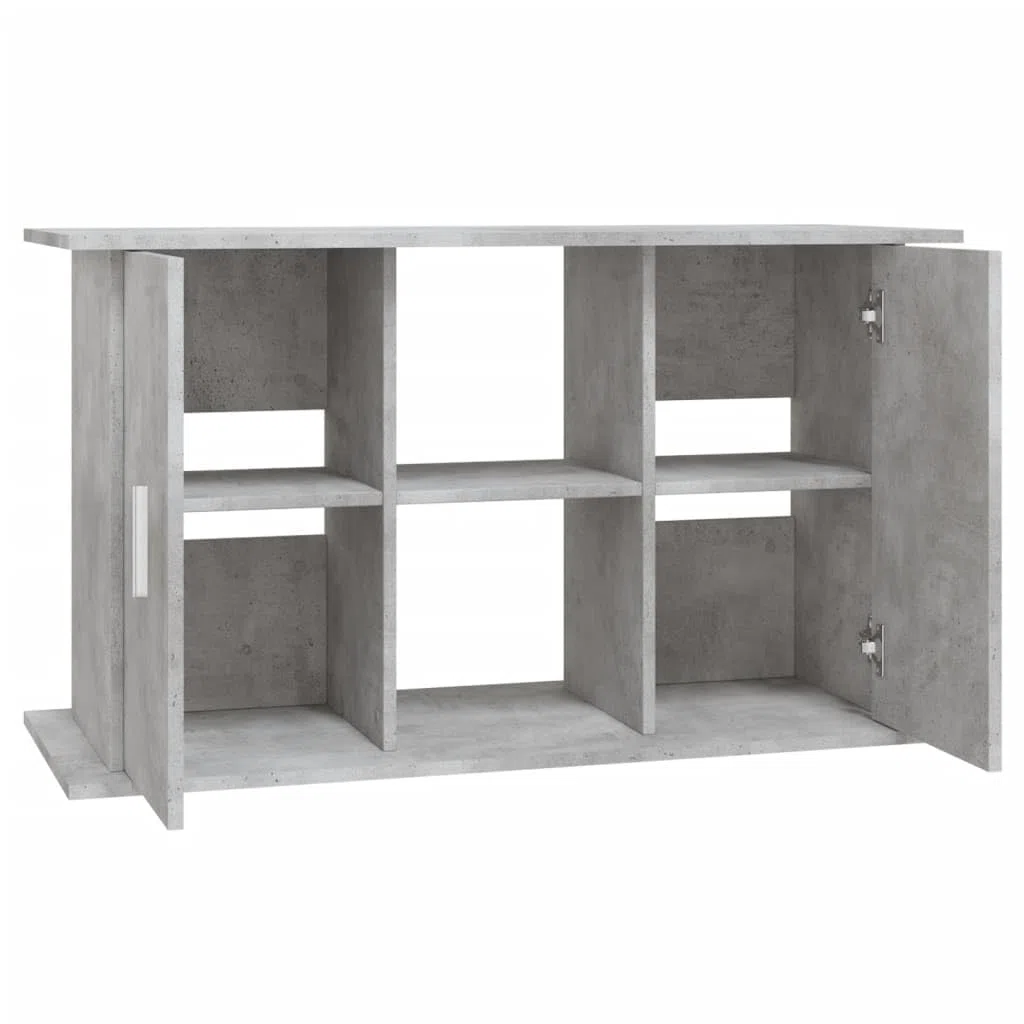 Homgoday Aquariumständer mit Fächer und Ablagen Aquarienschrank Aquarium Unterschrank Aquarium Tisch Aquarienunterschrank Terrarium Schrank Betongrau 101x41x58 cm Holzwerkstoff