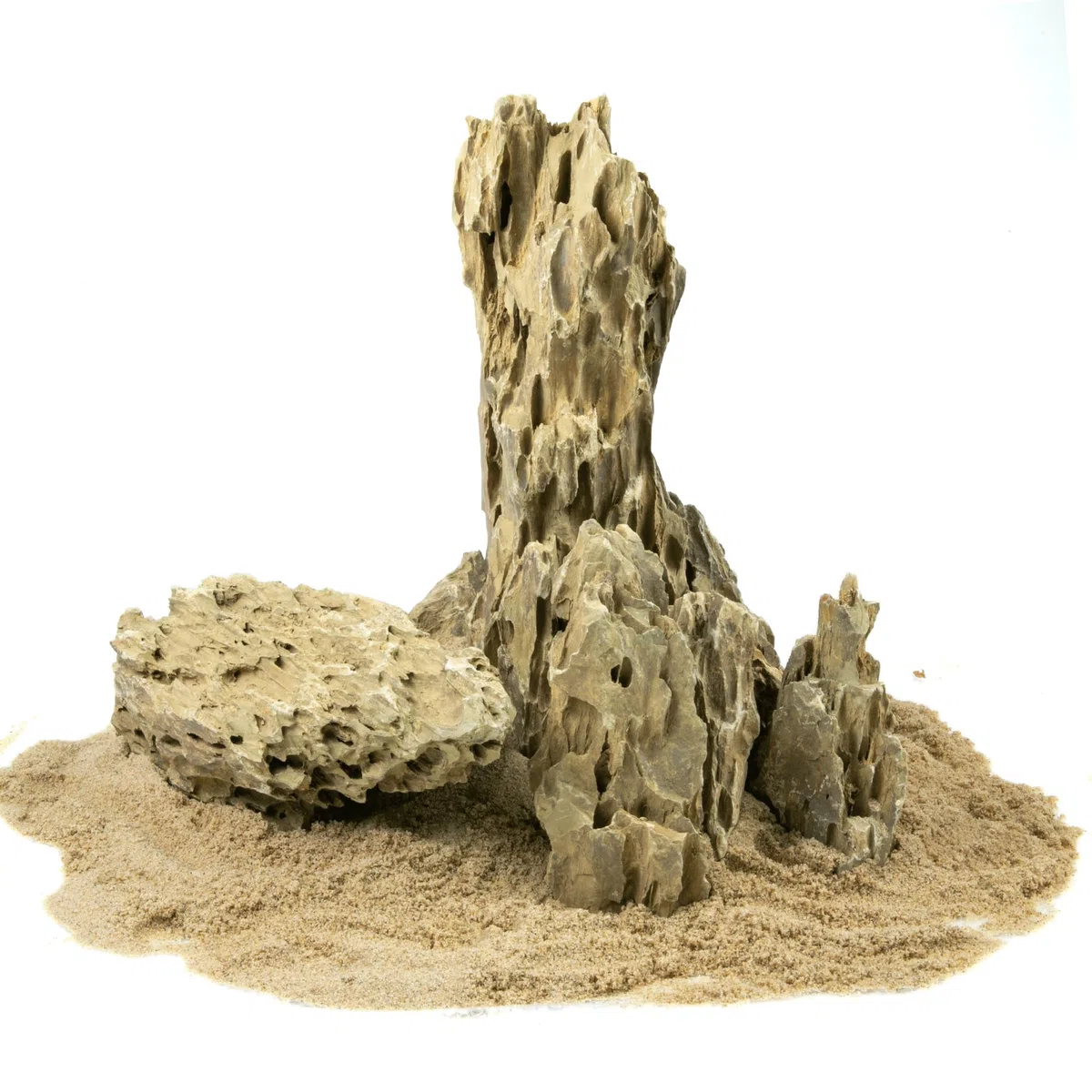 Drachensteine 25 kg Mix | Aquarium Steine in S-XL für Aquascaping | Naturstein Deko mit einzigartiger, zerklüfteter Struktur | Ideal für kreative Unterwasserlandschaften & Terrarium