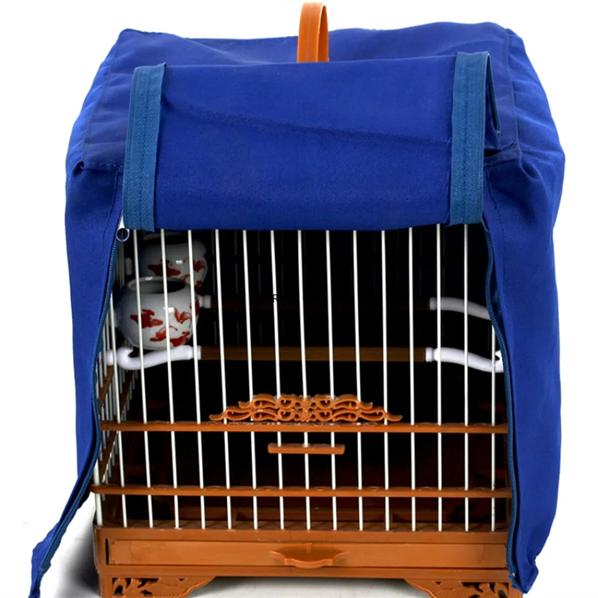 Kleiner tragbarer Vogelkäfig Reisebox, Vogelkäfig mit Abdeckung, Kunststoffkäfig, kleine Vögel, hängende Muscheln, Nest, Vogelhäuschen, Papageienkäfig, Außenkäfig, Vogel-Reisekäfig