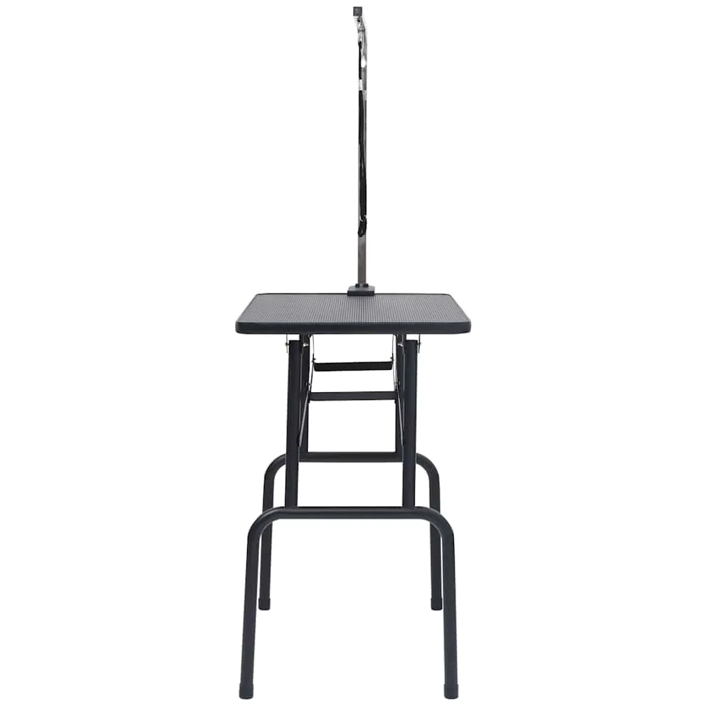 Verstellbarer Trimmtisch für Hunde mit 1 Schlaufe, klappbar, Stahlbeine, rutschfeste Oberfläche, 81x48,5x80 cm, ideal für Pflege, Bürste, Schere, Trimmer, Fellentfernung, Hund und Katze