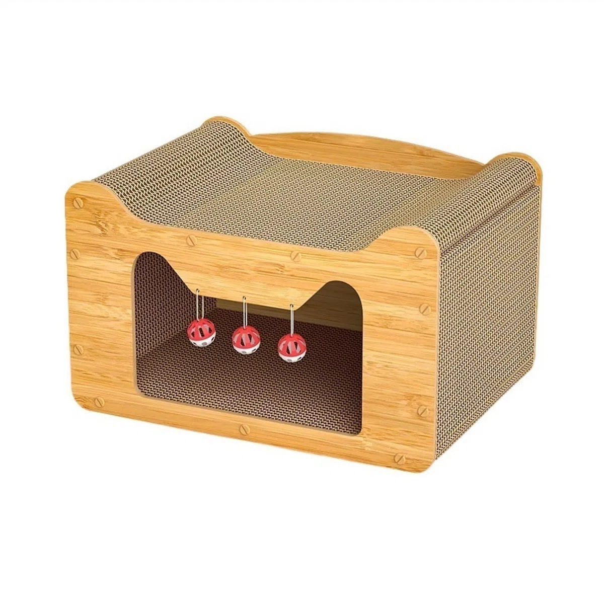 kratzmatte Verschleißfestes Wellpapier, Katzenstreu, Katzenkratzbrett, Katzensofa, universelles großes Sofa, Haus, Haustierspielzeug kratzbrett für Katzen(50cm)