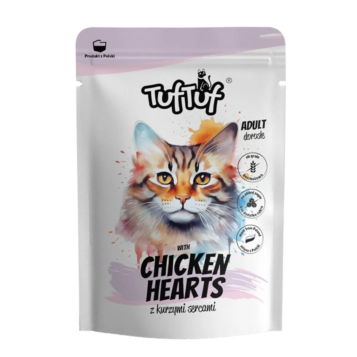 TufTuf Natürliches Nassfutter für Katzen,Katzefutter Nass, Mix, 40x100 g | nfutter futter - Mix - Beutel - 40x100g - Mahlzeit - 9% Rohprotein - getreidefrei - saftig