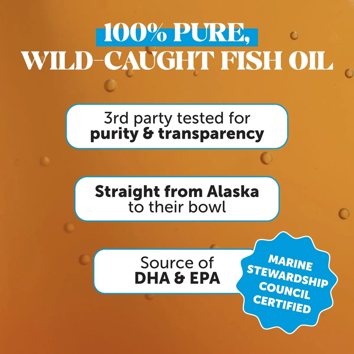 Pet Honesty Omega 3 Fischöl Nahrungsergänzungsmittel für Hunde & Katzen (907.2 g), Wild gefangenes Omega 3 Fischöl für Haut und Fell Gesundheit, unterstützt Haarausfall, Haut & Fell, Immunität, Gelenk
