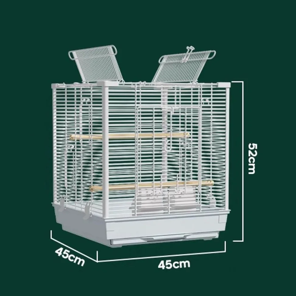 Voliere Großer Vogelkäfig, Oberseite for Öffnen, horizontale Drähte an Vier Seiten, erhöhte Chassistür mit Schloss