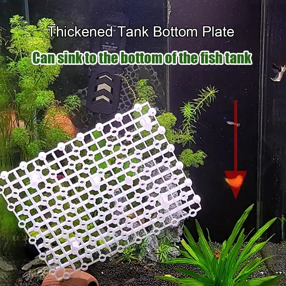 Aquariumfilter - Aquarium-Unterkiesfilter, Aquarium-Bodenplatte, Kunststoff-Gittertrennschale, Aquarium-Bodenisolierung mit Halterung (Weiß, 26 x 20 cm - 20 Stück)