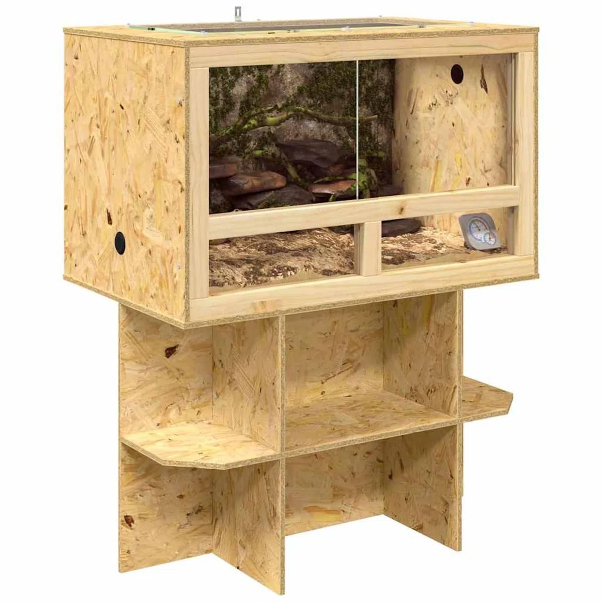 Homgoday Terrarium Braun 80 x 50 x 100 cm OSB Aquariumdekorationen Model3397886
