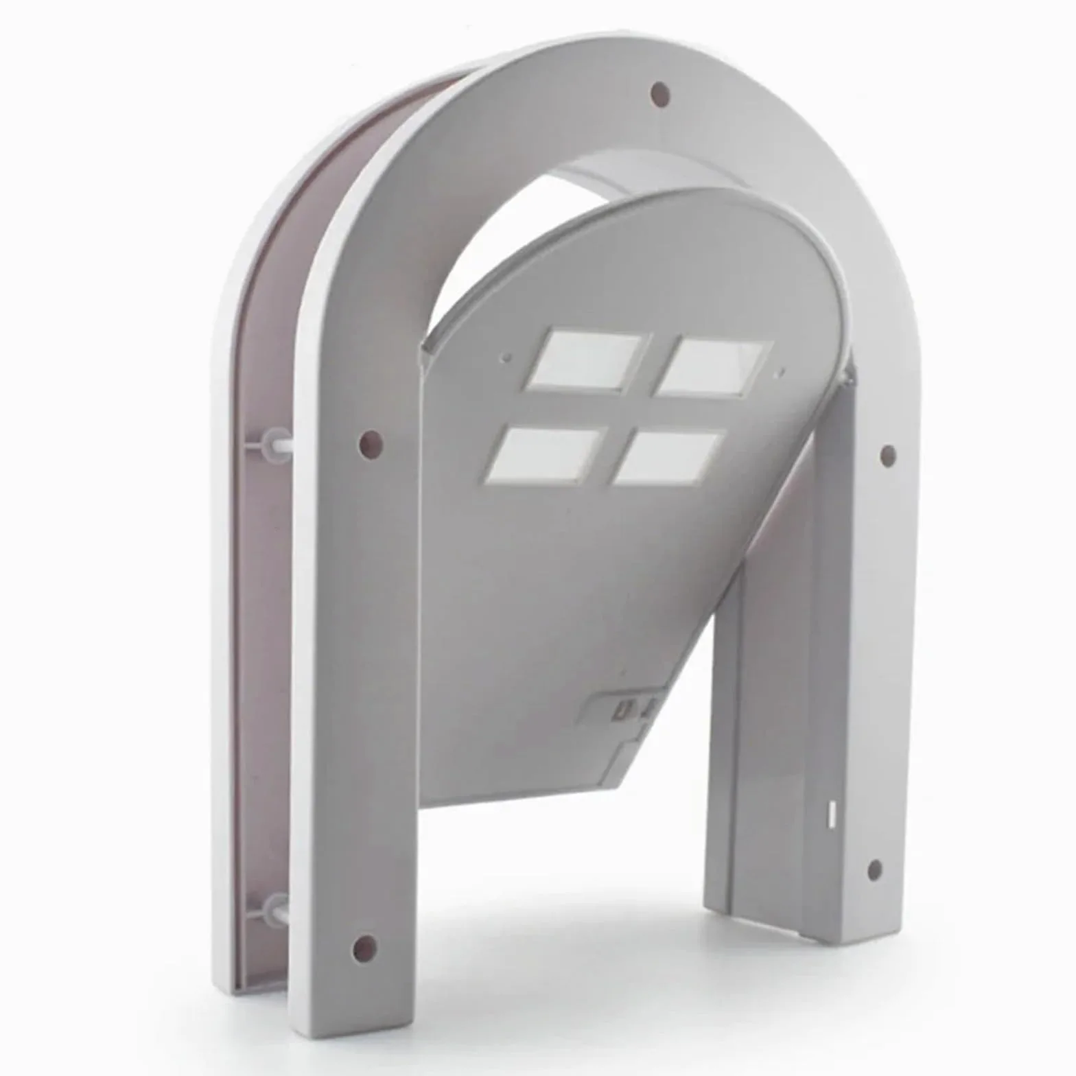 Katzenklappe Haustier-Katzen-Hundegitter-Tür, freier Eintritt, magnetisches Fenster for gewölbte Tore aus Holz, ABS-Kunststoff, Zubehör(Black)