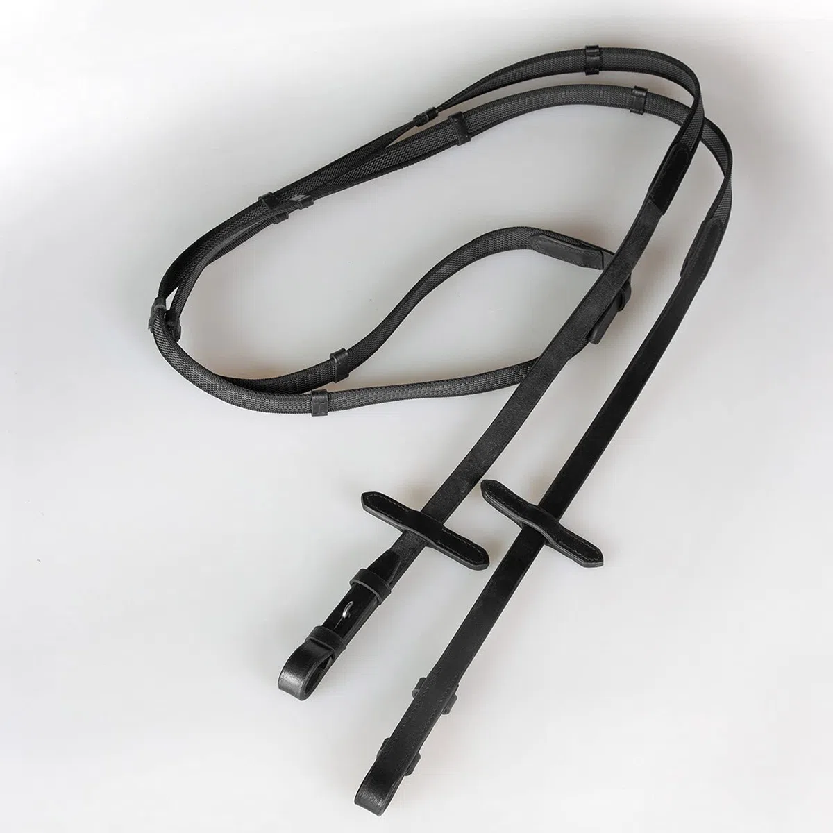 Trense anatomisch Motion Schwarz Lack breites RH mit Zaumhaken ~ Warmblut ~ (Loop)