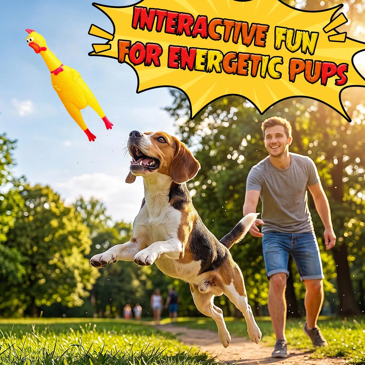 Honoson Hundespielzeug aus Gummi, 30,5 cm, 48 Stück, 30,5 cm, quietschendes Quietschen, laute Geräuschmacher für Erwachsene, Hunde, Haustiere, reduziert Trennung, Stress und Angst (gelb)