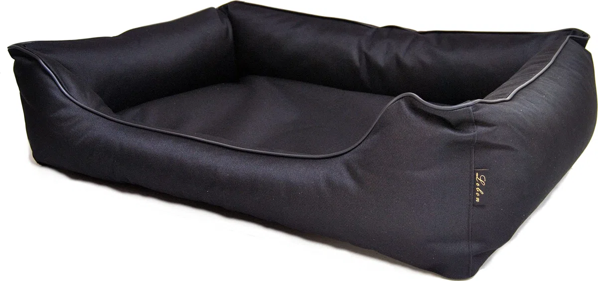 Lebon - Hundebett Paula Plus Schwarz - Orthopädisch - 3 Größe - 80 cm - 100cm - 120cm -Mit Reißverschluss und waschbar - Pflegeleicht - Schmutz - und Wasserabweisend (XL)