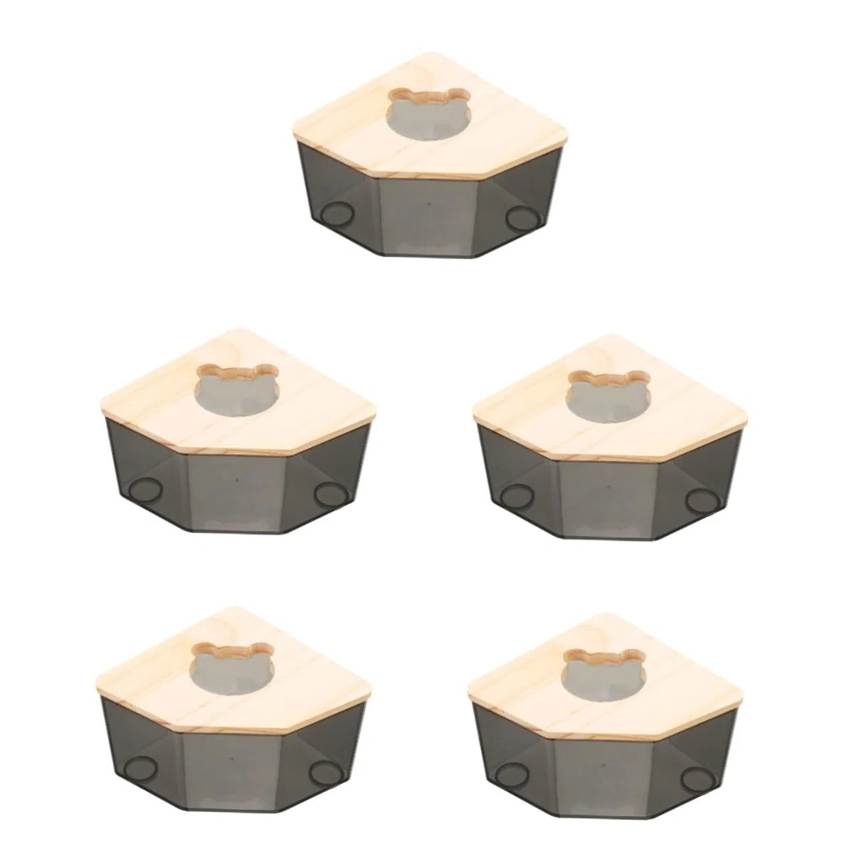 Kisangel 5stücke Hamster Sandbad Box Für Haustiere Transparente Badezimmer Und Toilettenkombination Für Hamster Gerbils Und Andere Kleintiere Leicht Zu Reinigendes Design Mit Glatten