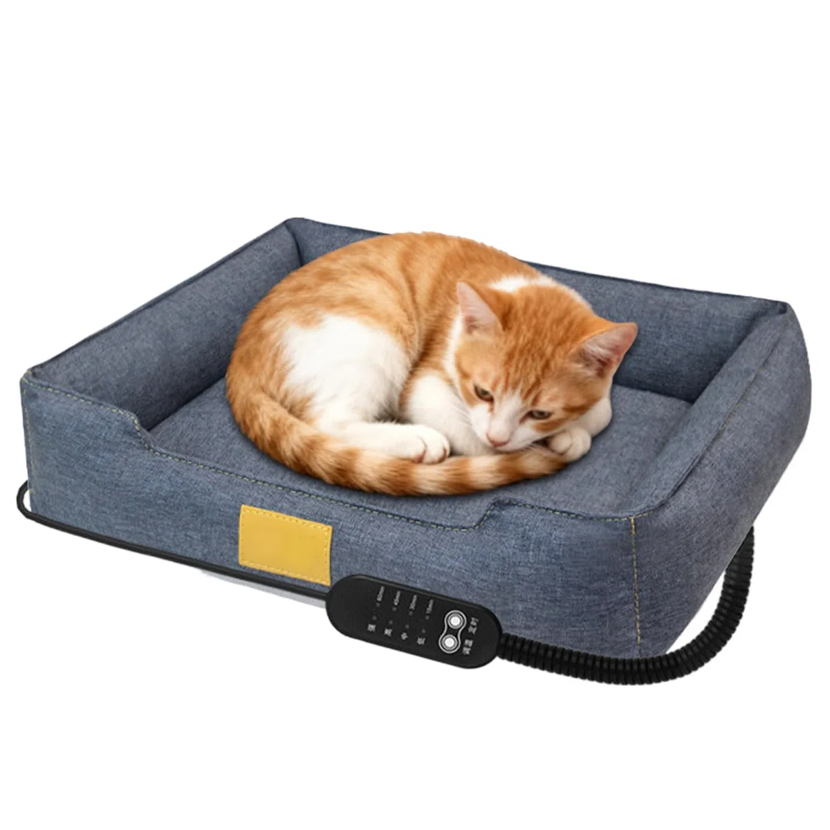Heizdecke für Katzen Waschbare Heizmatte mit 4 Temperaturen und Timer | Warmes Hundebett Heizdecke Für Welpen Kleine Und Mittlere Hunde Kaltes Wetter Innenbereich Zuhause Wohnzimmer Balkon Wohnung