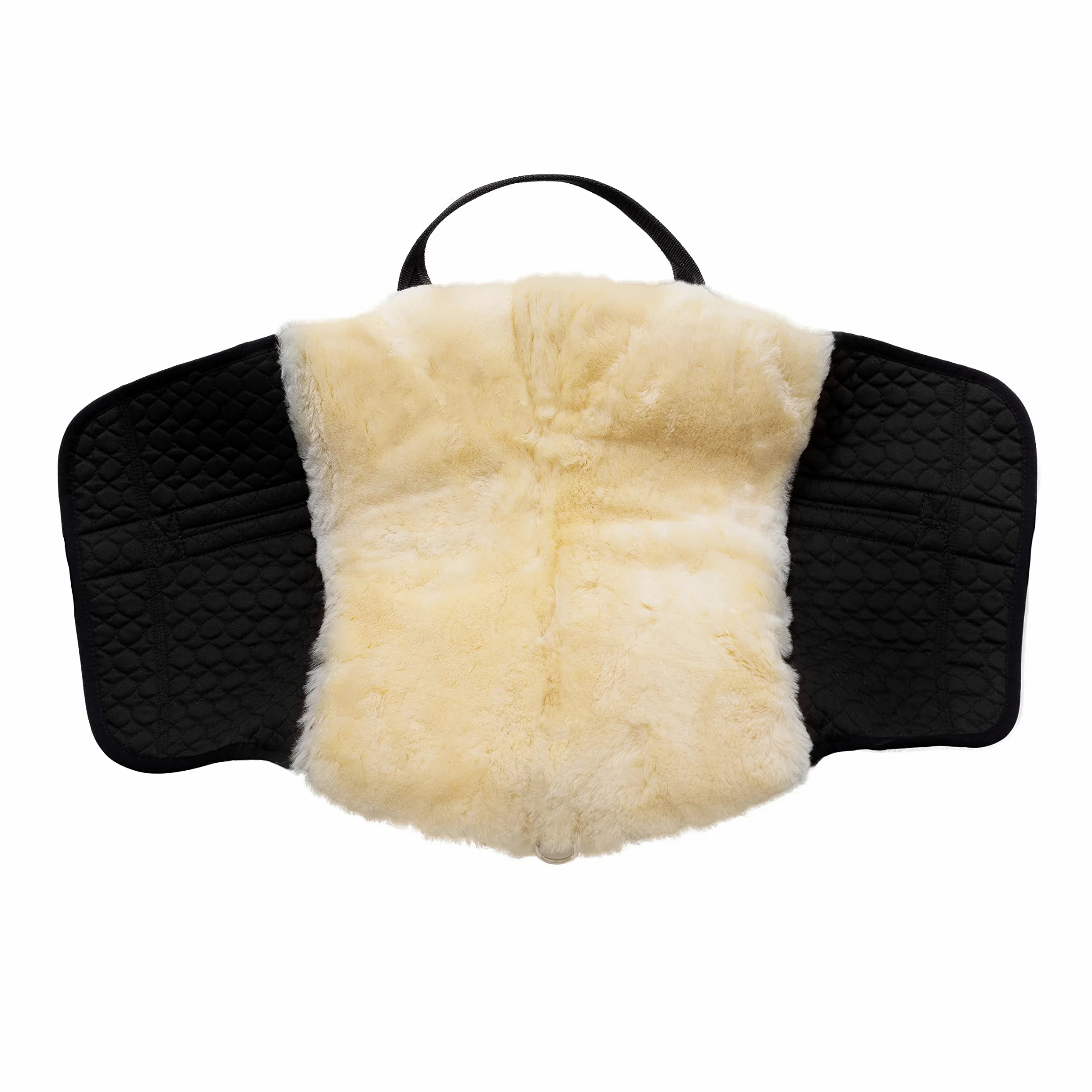 Werner Christ Fellsattel IBERICA Plus baumloser Lammfellsattel im spanischen Stil, Bare-Back-pad, Pferde-Sattel aus echtem Lammfell in Gr. Pony, in anthrazit