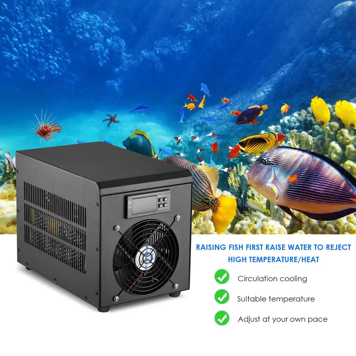 180W AquarienküHler, 6 L Kleines Thermostataquarium FüR Den Heimgebrauch, AquarienküHler Und -Heizung, Schnelle WäRmeableitung, FüR Meerwasser/SüßWasserhydrokultur,Cooling