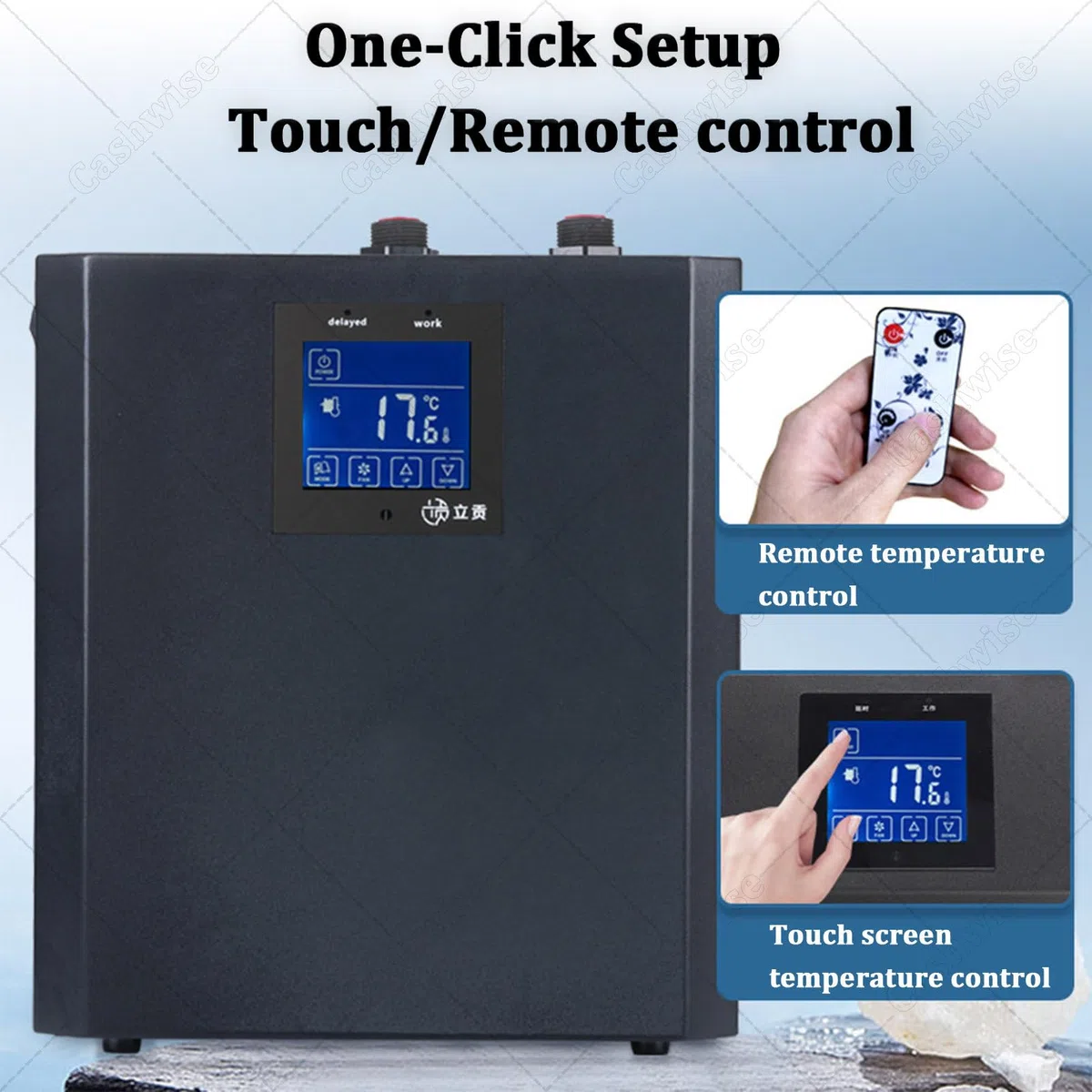 Aquarium Chiller 1/3HP Wasserkühlsystem für Aquarien, Hydrokultur, Axolotl & Quallen, mit LED-Anzeige, Pumpe & Rohr, effiziente Wassertemperaturregelung
