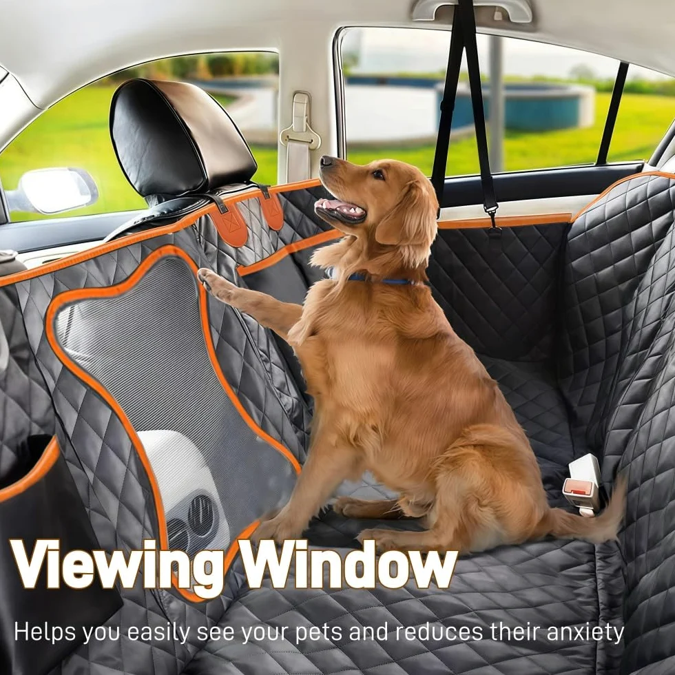 Hundedecke Auto Rückbank für Audi A6 Avant 2023-2026,Autoschondecke Hund Rücksitz,Kratzfeste Haustier Schutzmatte für Autositz,mit Belüftungsnetz & Tasche,137X147 cm