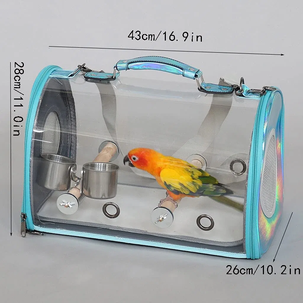 SUNESA Vogelvoliere vogelkäfige Pet Bag Papagei-Vogel aus dem Käfig Vogelkäfig Messenger Reisekäfig Tragetasche, Kleiner Vogel, Kanarischer mit Feeder Vogelhaus