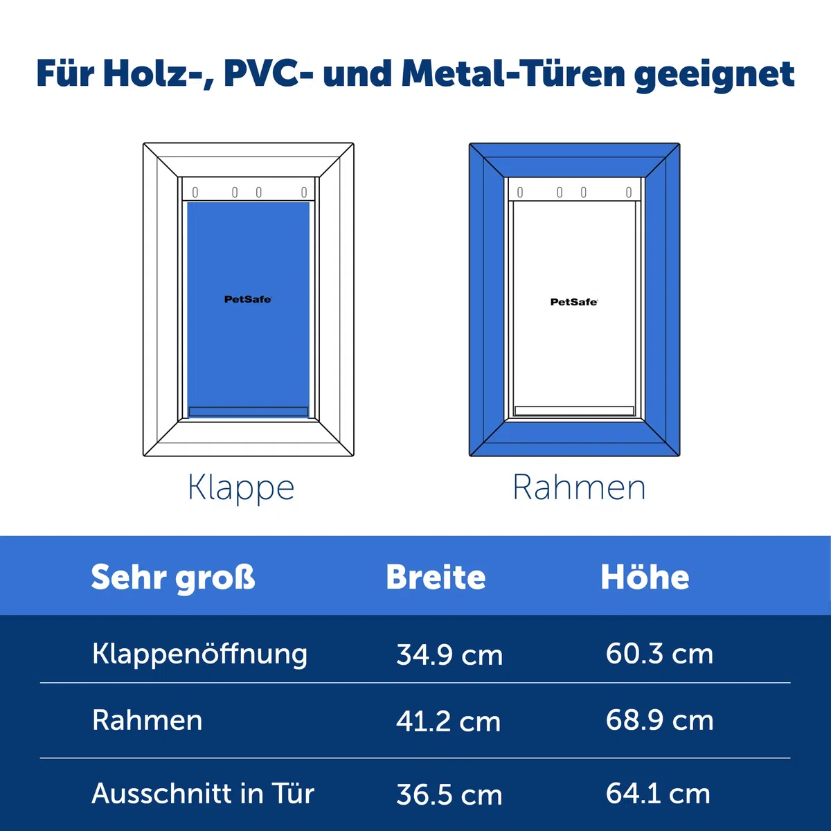 PetSafe Energieeffiziente Aluminium Haustiertür für Extreme Wetterbedingungen - Isoliertes Klappensystem - Für Katzen & Hunde - XL