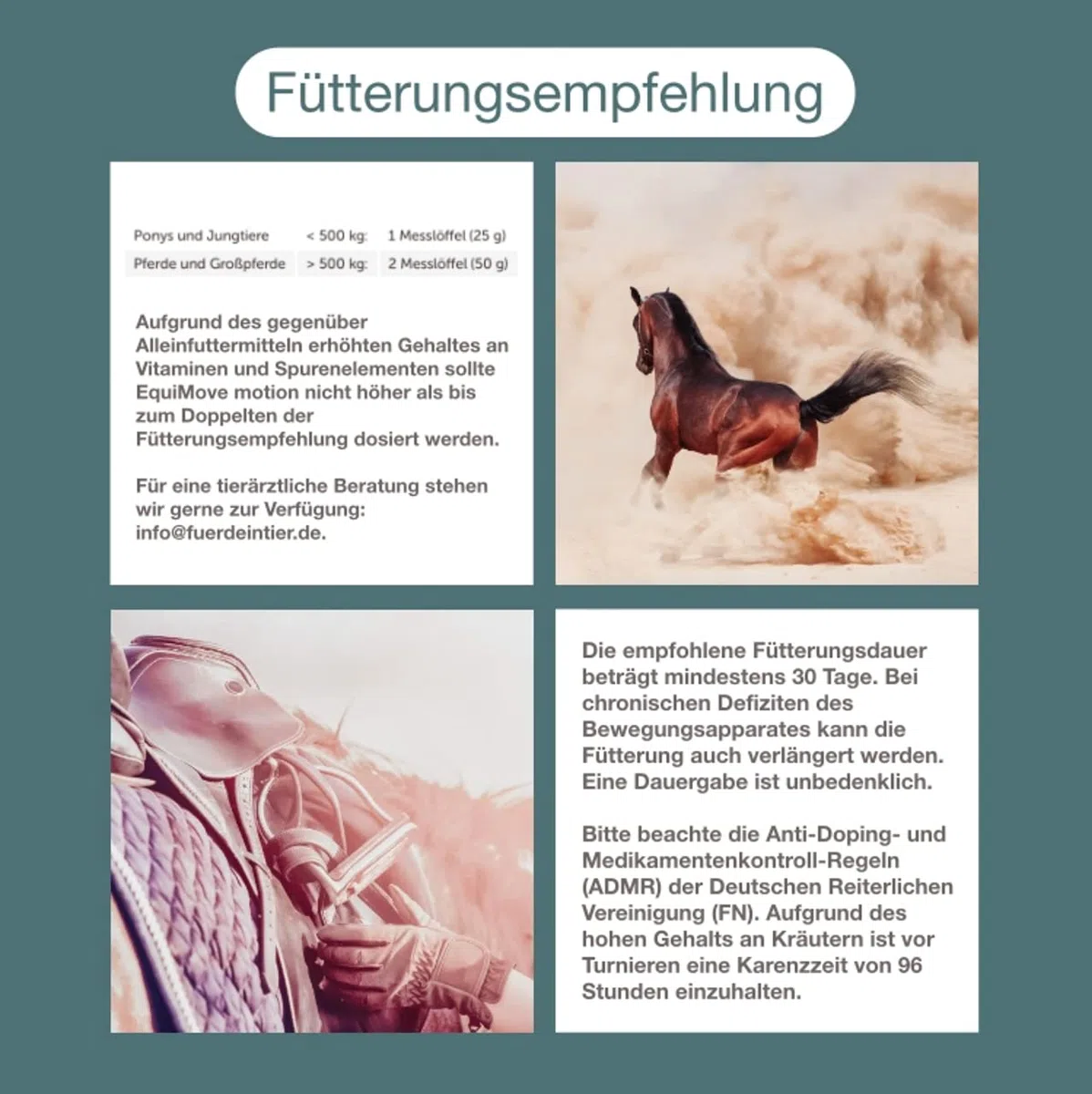 Set Bewegung & Ruhe | je 1 Dose (1,5 kg) Motion Relax | speziell für Pferde mit verordneter Boxenruhe aufgrund von Bewegungsproblemen