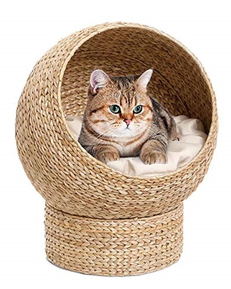 Karlie Banana Leaf De Luxe Schlafhöhle L: 53 cm B: 53 cm H: 61 cm beige