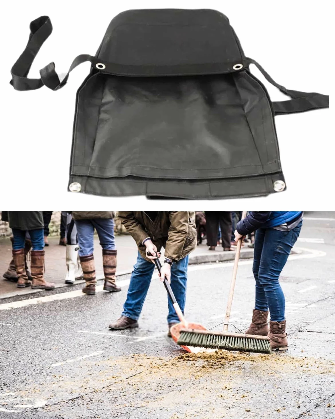 ZIMGOD Pferdemistbeutel Pferdemistsack aus Oxford-Stoff mit Wasserdichtem Futter, Organizer für Pferdemist im Freien für Malerische Stadtgebiete, Leicht zu Reinigen Ponymistsack(L)