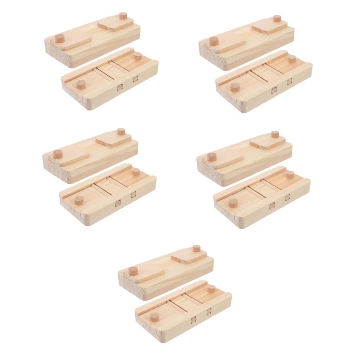 HANABASS 10stücke Interaktives Holzspielzeug Für Hamster Futterversteck Snack Tray Fördert Spiel Und Bewegung Für Kleintiere Natürliche Holzmaterialien Für Futterversteck
