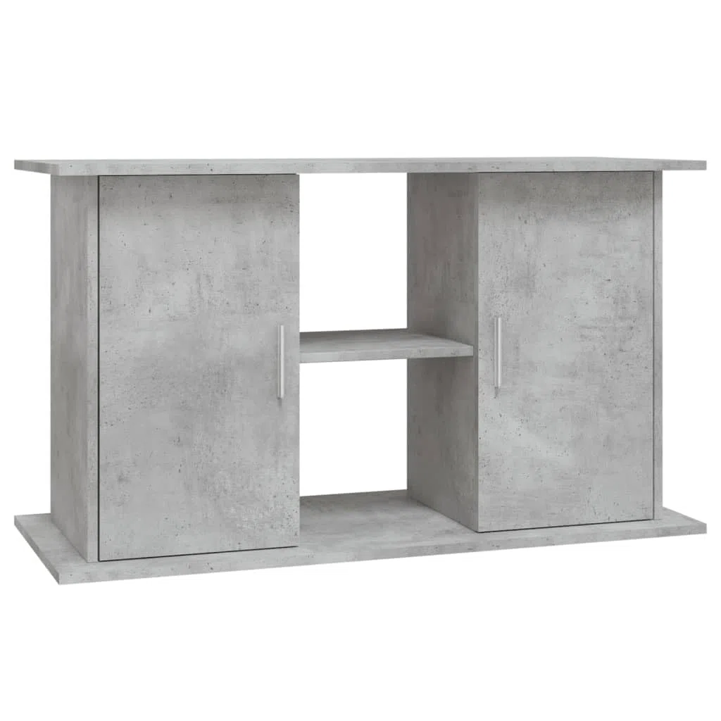 Homgoday Aquariumständer mit Fächer und Ablagen Aquarienschrank Aquarium Unterschrank Aquarium Tisch Aquarienunterschrank Terrarium Schrank Betongrau 101x41x58 cm Holzwerkstoff