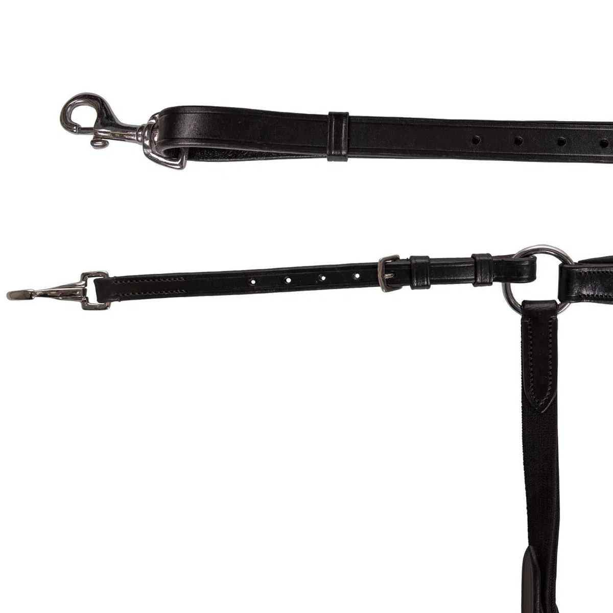 NETPROSHOP Leder Vorderzeug Basic Pro mit Abnehmbarer Martingalgabel Pony Cob Full, Groesse:Full, Farbe:Schwarz
