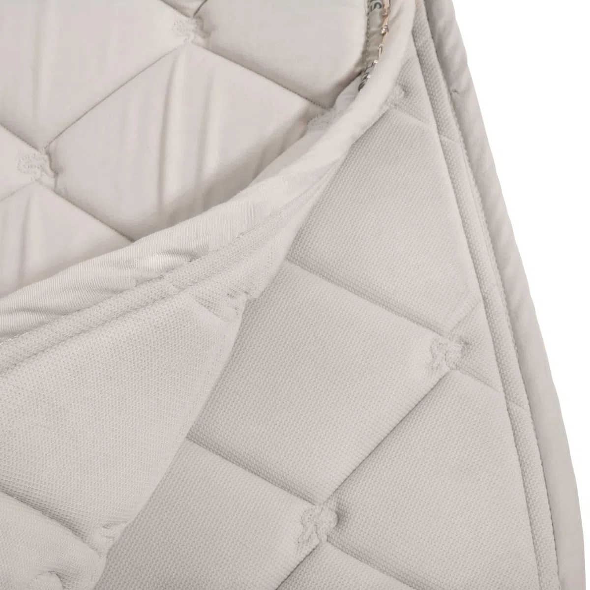 SUNRIDE Dressurschabracke “Wellington” für Pferde - Mesh-Material als zusätzliche Belüftung gegen Hitzestau, pflegeleicht und formbeständig (Full, beige)