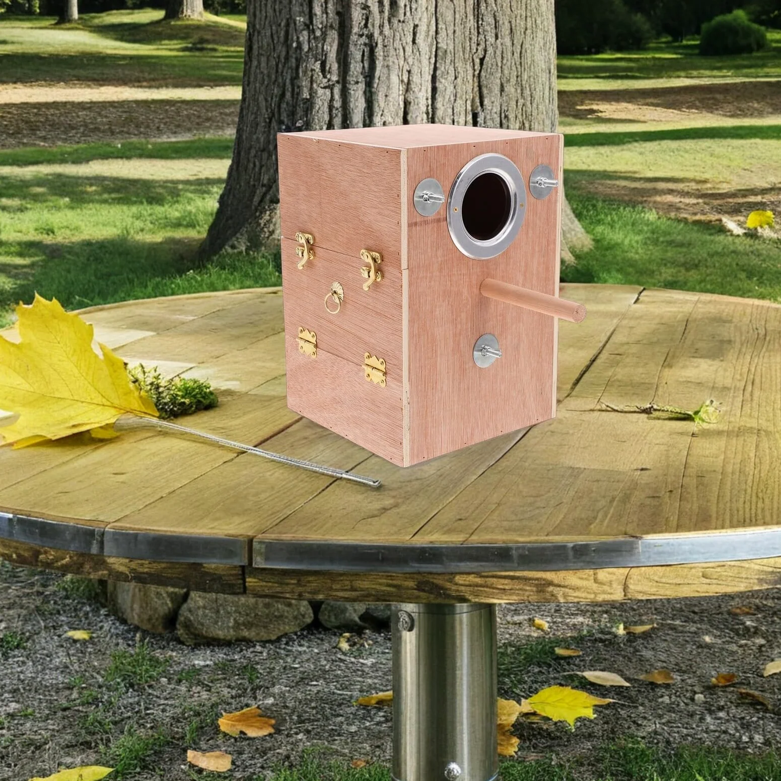 UPKOCH Holz-sittich-nistkasten Mit Sitzstange Zum Aufhängen Im Freien Vogelzuchthaus Für Wellensittiche Nymphensittiche Kanarienvögel Conure Bietet Warme Und Stabile Umgebung Für