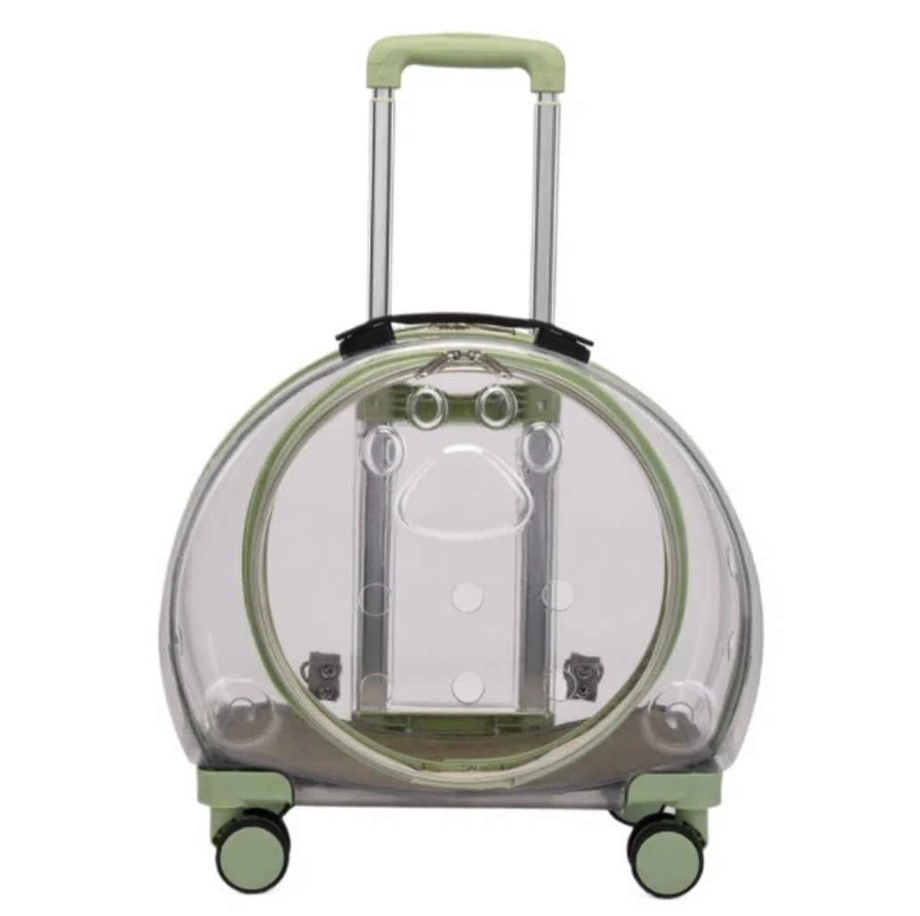 Transportbox Hund Transparenter Und Frei Atmender Haustiertransporter-Rucksack Mit Trolley-Rädern Für Hunde Und Katzen, Tragbarer Katzentransporter Katzentasche Transporttasche Katze(B)