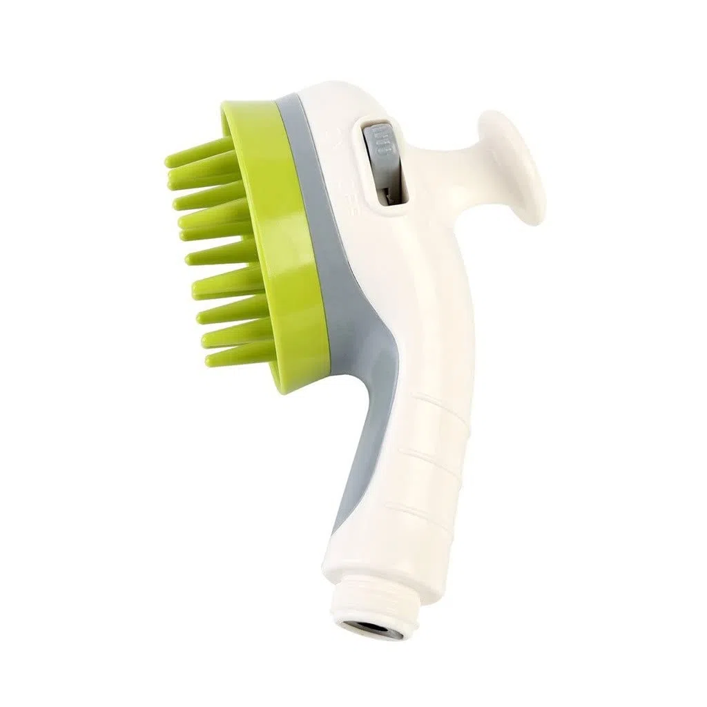 Haustier Kämmen Dusche Sprüher Wassersprinkler Bürste für Hunde und Katzen Handheld Fellpflege Duschkopf mit weichen Nadeln Drei Farben (Farbe: B) (C)