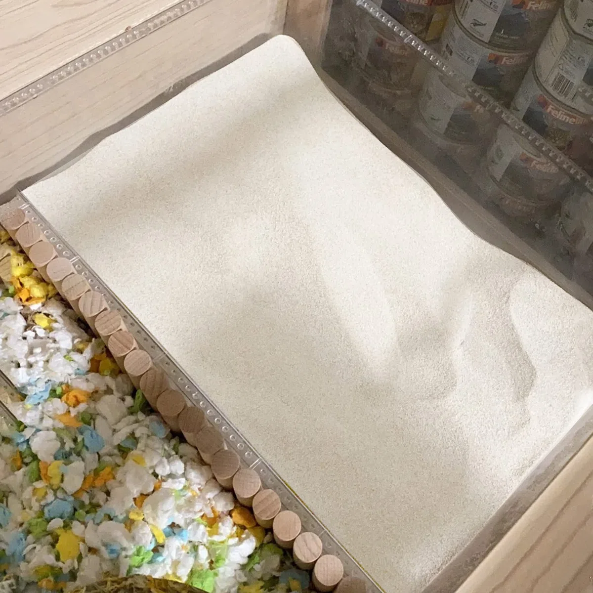 Dr.Dudu Hamsterbadesand, staubfreier Wüstensand oder als Töpfchentoilettenstreu für Hamster, Chinchillas, Rennmäuse, syrische Mäuse, Kleintiere, 3 kg, Weiß