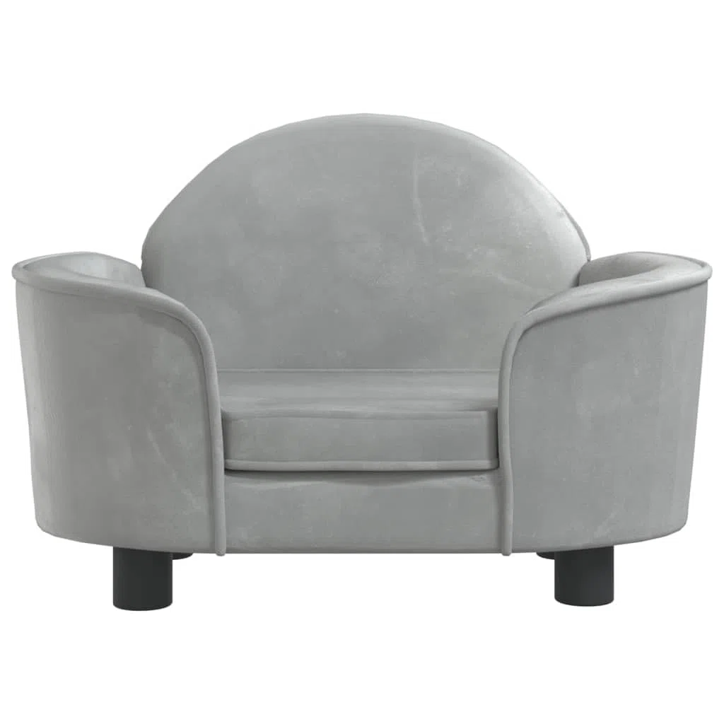 puraday Hundebett Hellgrau 66x40x45 cm Samt Hundesofa katzensofa Katzenbett Dog Bed Cat Bed Bequeme Haustierbett Hundebett Samt Im Wohnzimmer Oder Schlafzimmer Platziert Stilvolles Design