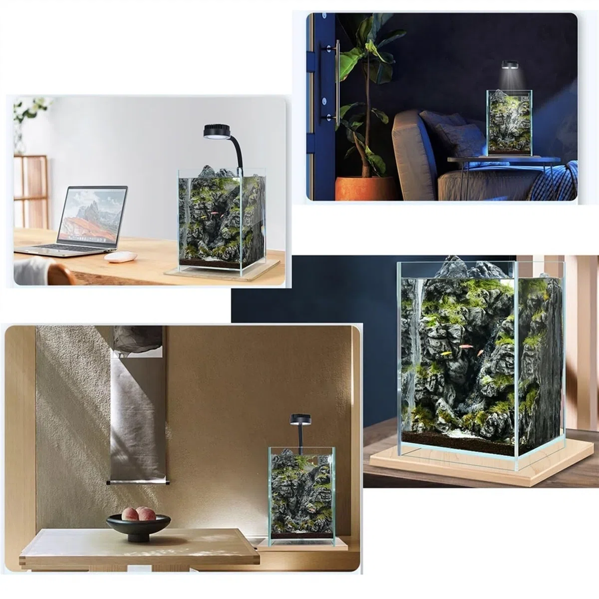 Aquarium Aquarium Desktop Kleines DIY Ökologisches Büro Zuhause Dekoration Aquarium