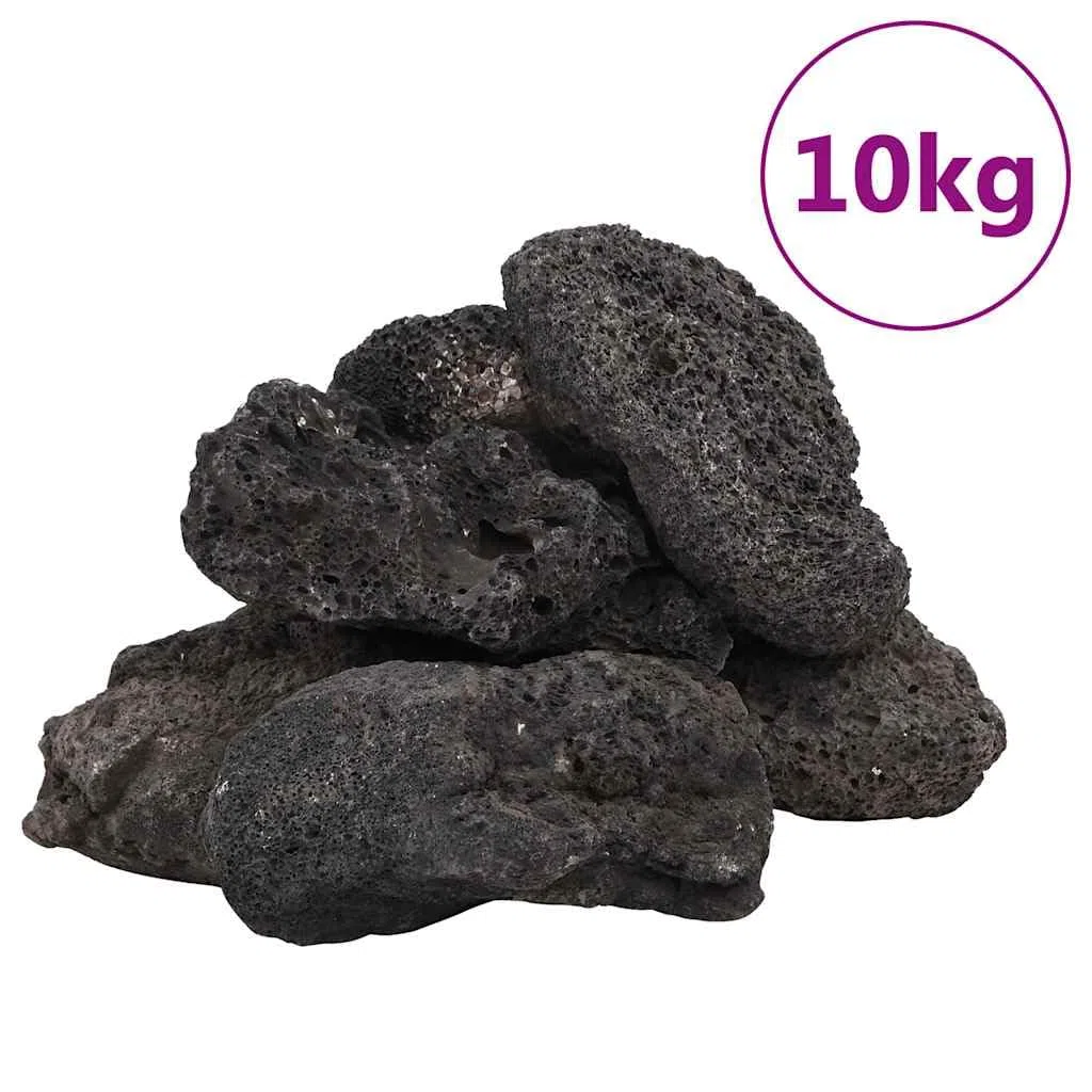 Lavagranulat 10 kg Schwarz 10-30 cm, natürlicher biologischer Filter für Aquarium, verbessert Wasserqualität und Sauerstoffgehalt, geeignet für Süß- und Salzwasser sowie Gärten