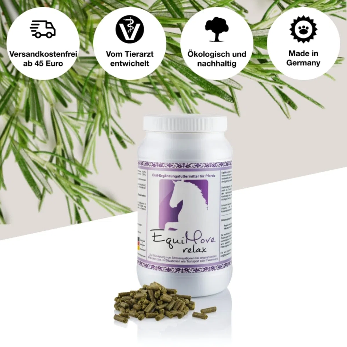 Set Bewegung & Ruhe | je 1 Dose (1,5 kg) Motion Relax | speziell für Pferde mit verordneter Boxenruhe aufgrund von Bewegungsproblemen