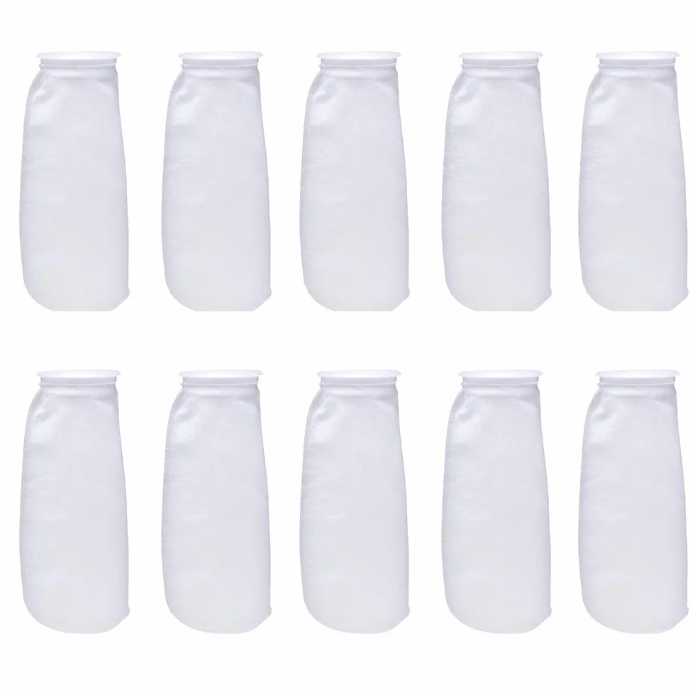 ALEGI Aquarium-Filtersocken, 10,2 x 35,6 cm, 200 Mikron – 10,2 cm Ring-Aquarium-Filz-Filterbeutel – 10 Stück